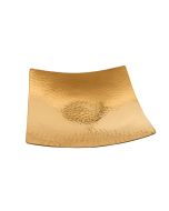 Grehom Candle Plate - Hammered Golden Large
