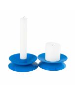 Grehom Reversible Candle Holder- Blue; Candlestick & Votive Holder