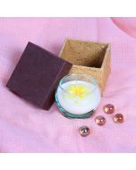 Grehom Candle - Yellow Frangipani in Recycled Glass; Gift Boxed