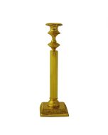 Grehom Brass Candlestick - Golden Fountain; 28cm Candle Holder
