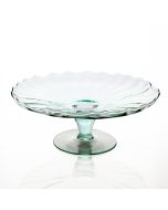 Grehom Recycled Glass Cake Stand - Seashell; 23 cm Footed Plate