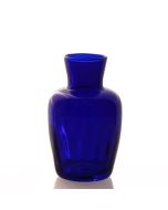 Grehom Recycled Glass Bud Vase - Pleats (Cobalt Blue); 11cm Vase