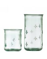 Grehom Recycled Glass Tumblers- Bee; Twins