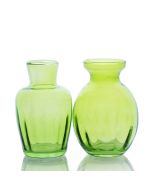 Grehom Recycled Glass Bud Vase - Duo (Green)