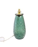 Grehom Table Lamp Base- Palm (Ocean Green); 40 cm Recycled Glass Table Lamp Base