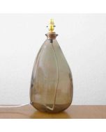 Grehom Table Lamp Base-Ceylon (Smoke); 42 cm Recycled Glass Lamp Base