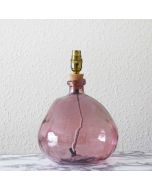 Grehom Table Lamp Base- Bubble (Blush); 32cm Recycled Glass Lamp Base