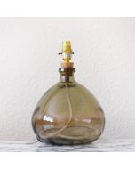 Grehom Table Lamp Base- Bubble (Smoke); 32 cm Recycled Glass Lamp Base