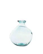 Grehom Recycled Glass Vase- Bubble (Clear); 18cm Vase