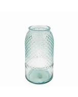 Grehom Recycled Glass Vase - Diamond (27 cm) - Natural