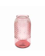 Grehom Recycled Glass Vase - Diamond (Blush); 27cm Flower Vase