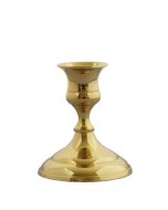Grehom Brass Candlestick - Nice & Simple (Golden); 8cm Candle Holder