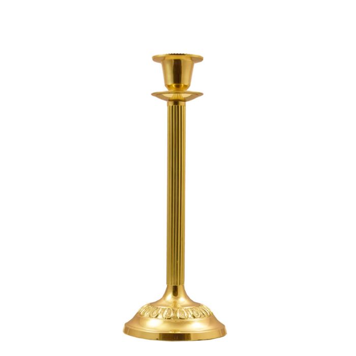 Grehom 3 Arm Candelabra - Pall Mall (Golden); 23 cm Brass Candle