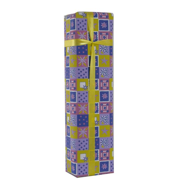 Grehom Gift Wrapping Paper - Blue & Yellow Squares 