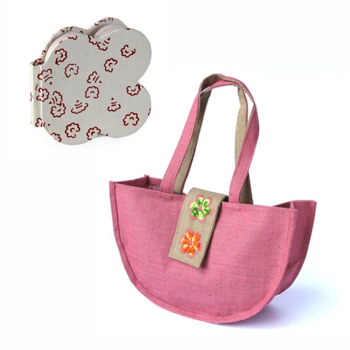 Grehom Notebook & Handbag set - Pink Scribble