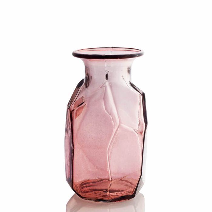 Grehom Recycled Glass Vase - Origami (Blush); 16 cm Vase
