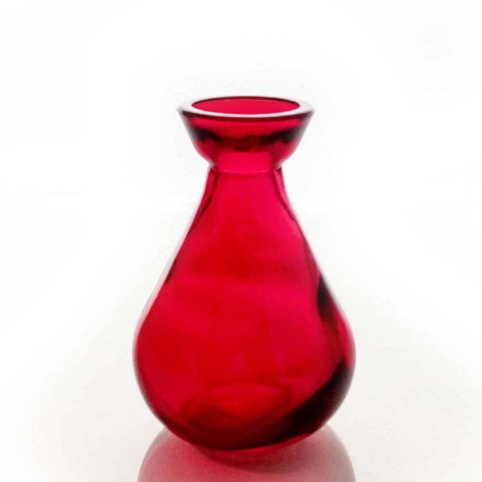 Grehom Recycled Glass Bud Vase - Classic (Red); 10 Cm Vase