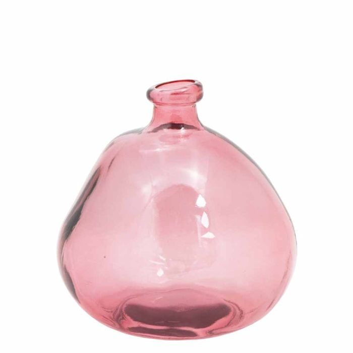 Grehom Recycled Glass Vase- Bubble (Blush); 23cm Vase