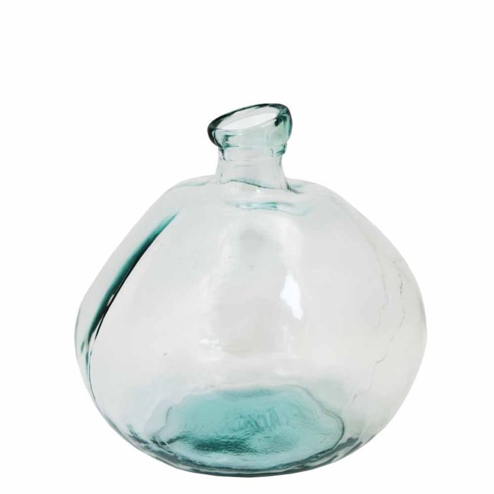 Grehom Recycled Glass Vase- Bubble (Clear); 23cm Vase
