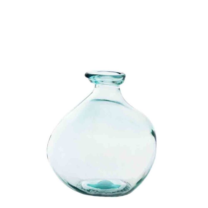 Grehom Recycled Glass Vase- Bubble (Clear); 18cm Vase