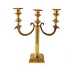 Grehom 3 Arm Candelabra - Golden Fountain; 30 cm Candle Holder