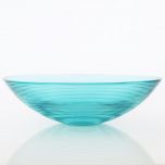 Grehom Recycled Glass Bowl - Ribbed (Blue); 30 cm Coloured Bowl