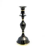 Grehom Candlestick - Pall Mall (Black Nickel); 23 cm candle holder