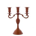 Grehom 3 Arm Candelabra - Pall Mall (Copper); 23 cm Brass Candle Holder