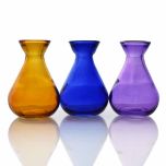 Grehom Recycled Glass Bud Vase (Set of 3) - Classic; 10 cm Vase (Carnelian)