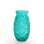 Grehom Recycled Glass Vase - Pineapple (Blue); 17 cm Vase