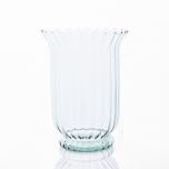 Grehom Recycled Glass Hurricane Lamp (23 cm) - Pleats