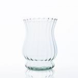 Grehom Recycled Glass Hurricane Lamp (19 cm) - Pleats