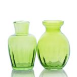 Grehom Recycled Glass Bud Vase - Duo (Green)