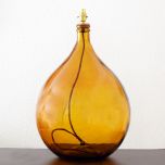 Grehom Lamp Base- Tear Drop (Orange); 62 cm Recycled Glass Lamp Base