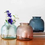 Grehom Recycled Glass Vase- Diamond; 22 cm Flower Vase
