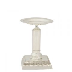 Grehom Pillar & Votive Candle Holder - Silver Fountain (Small)