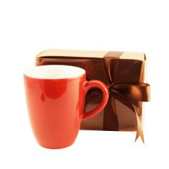 Grehom Porcelain Latte Mug - Red; 280 ml; Gift Boxed