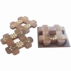 Grehom Table Coasters - Knots & Crosses (Set of 4 coasters)