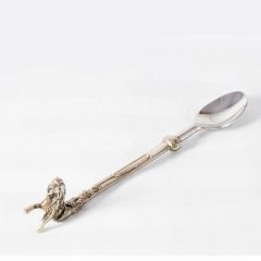 Grehom Felidae Dessertspoon (Set of 2);Cutlery With Brass Handle
