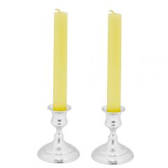 Grehom Candlesticks & Candles (Set of 2) - Nice & Simple (Silver)
