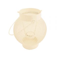 Grehom Tea Light Holder - Open Cage (Ivory White); Lantern made of metal