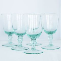 Grehom Recycled Glass Wine Glass- Curved Ball (Seconds)