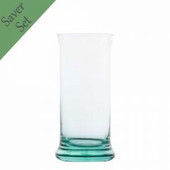 Grehom Recycled Glass Highball Tumblers (Set of 6) - Slim (300 ml); Saver Set