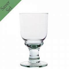 Grehom Recycled Glass Wine Glasses (Set of 6) - Copa; 325ml Stemware; Saver Set