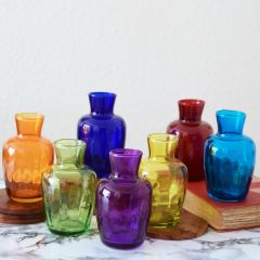 Grehom Recycled Glass Bud Vase - Pleats;11 cm Vase