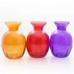 Grehom Recycled Glass Bud Vase (Set of 3) - Olpe; 11cm Vase (Agate)