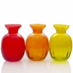 Grehom Recycled Glass Bud Vase (Set of 3) - Olpe; 11cm Vase (Dawn)