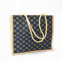 Grehom Hessian Handbag - Blue Weave