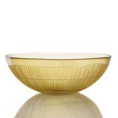 Grehom Recycled Glass Bowl - Ribbed (Sapphire Blue); 30 cm Coloured Bowl