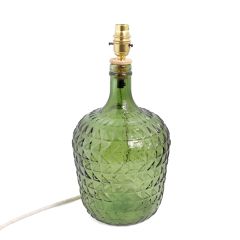 Grehom Table Lamp Base- Torres (Olive Green); 36 cm Recycled Glass Table Lamp Base
